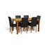 Argos Home Ashdon Solid Wood Dining Table & 6 Black Chairs