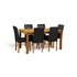 Argos Home Ashdon Solid Wood Dining Table & 6 Black Chairs