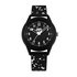 HypeBlack and White Splatter Silicone Strap Watch