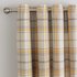 Argos Home Checked Lined Eyelet Curtains - Mustard