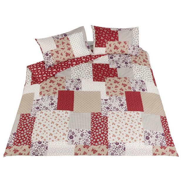 Buy HOME Red Patchwork Bedding Set Double at Argos.co.uk Your