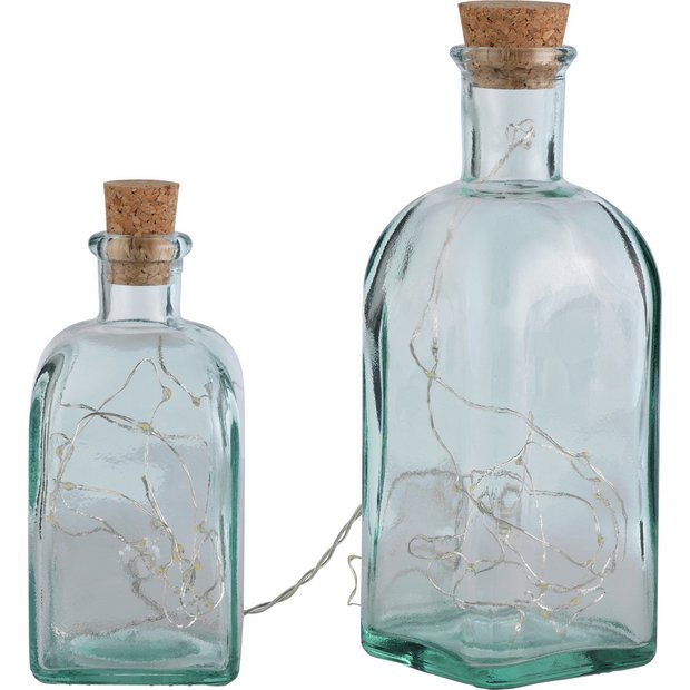 Buy Collection Pair of Square Bottle Lights Clear at Argos.co.uk