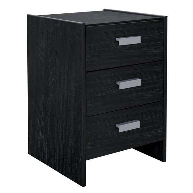 Buy HOME New Capella 3 Drawer Bedside Chest Black at Argos.co.uk Your Online Shop for