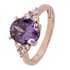 Revere 9ct Rose Gold Plated Oval Cut Cubic Zirconia Ring