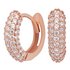 Revere 9ct Rose Gold Plated Pave Huggie Earrings