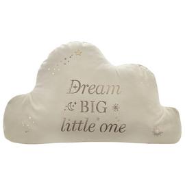 Bambino Cloud Velvet Cushion - White - 35x22cm