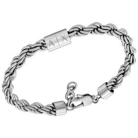 Armani Exchange Men's Silver Stainless Steel Chain Bracelet