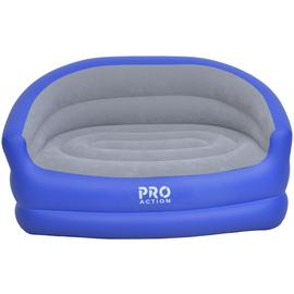 Pro Action Double Inflatable Camping Sofa - Grey and Blue