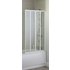 Croydex 4-Fold Bath Screen - White & Glass