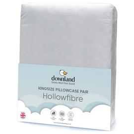Downland Standard Plain Kingsize Pillowcase - 2 Pack