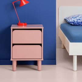 Habitat 60 Kids Alba 2 Drawer Bedside Table - Dusky Pink