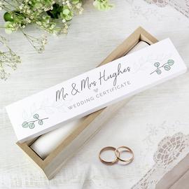 Personalised Message Wooden Certificate Holder