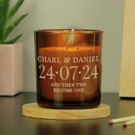 Personalised Message Special Date Candle - Vanilla
