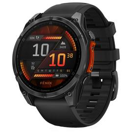 Garmin Fenix 8 47mm Smart Watch - Glass Grey & Black
