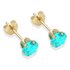 9ct Gold Aqua Coloured Cubic Zirconia Stud Earrings - 5mm