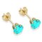9ct Gold Aqua Coloured Cubic Zirconia Stud Earrings - 5mm