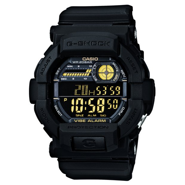 Buy Casio G Shock Men s Vibration Alert Black Resin Strap Watch