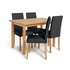 Argos Home Ashdon Solid Wood Dining Table & 4 Black Chairs