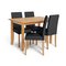 Argos Home Ashdon Solid Wood Dining Table & 4 Black Chairs