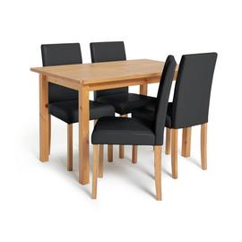 Argos Home Ashdon Solid Wood Dining Table & 4 Chairs