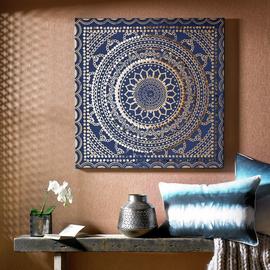 Art for the Home Embellished Fabric Canvas Wall Art 80x80cm