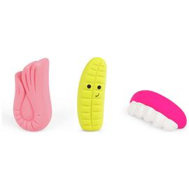 Petface Banana, Shrimp and Teeth Dog Toy Pack