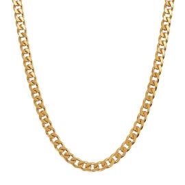 Revere 9ct Gold Plated Sterling Silver Curb 20 Inch Chain