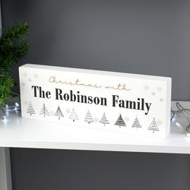 Personalised Message Trees Wooden Mantel Christmas Ornament