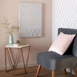 Art for the Home Let's Stay Home Canvas Wall Art - 50x70cm