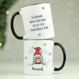 Personalised Message Gonk Girl Christmas Mug