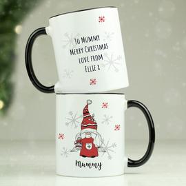 Personalised Message Gonk Female Christmas Mug