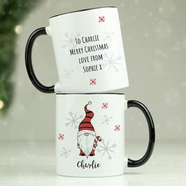 Personalised Message Gonk Boy Christmas Mug
