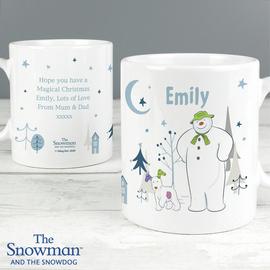 Personalised Message The Snowman And Snowdog Mug