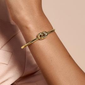 Olivia Burton Stainless Steel Lovers Knot Hinged Bangle