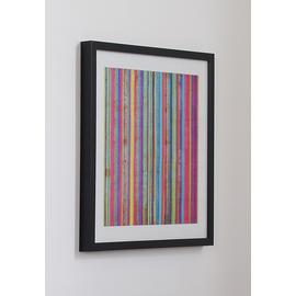 Art for the Home Neon Stripe Framed Print - 50x50cm