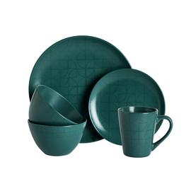 Argos Home Geo 16 Piece Dinner Set - Teal