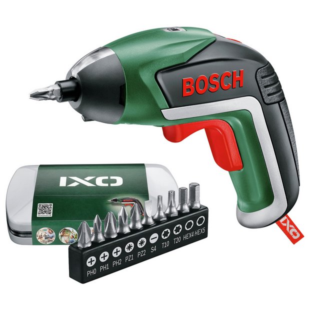 fornuft prik Intermediate Buy Bosch IXO V Cordless Screwdriver with 10 Bits & Case - 3.6V | Electric  screwdrivers | Argos
