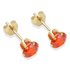 9ct Gold Orange Cubic Zirconia Stud Earrings5mm