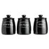 Collection Eve Traditional Set of 3 Storage Jars - Black