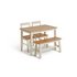 Argos Home Chicago Solid Wood Table, 2 Chairs & Bench
