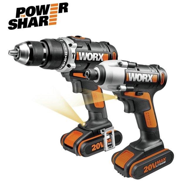 Buy WORX WX921 MAX Liion Hammer Drill & Impact Driver 20V at Argos