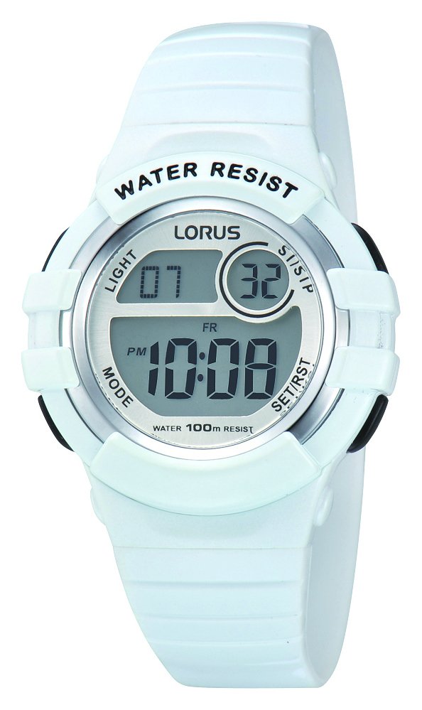 Lorus Ladies White Resin Strap Watch 