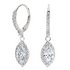 Revere Sterling Silver Cubic Zirconia Marquise Halo Earrings