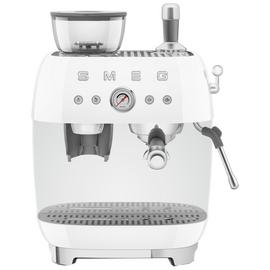 Smeg EGF03WHUK Espresso Coffee Machine with Grinder - White
