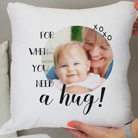 Personalised Message Need A Hug Photo Cushion