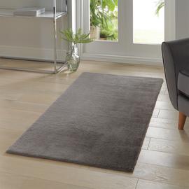 Habitat Supersoft Faux Fur Grey Shaggy Rug - 80x150cm