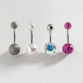 Revere Surgical Steel Belly Bar - Set of 4