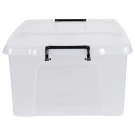 Strata Smart 50L Plastic Storage Boxes with Lid - Clear