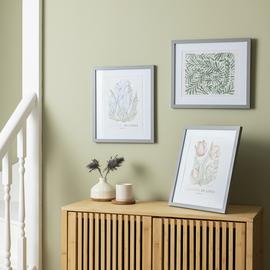 Habitat 3 Pack Grey Wooden Picture Frames - 8x10"