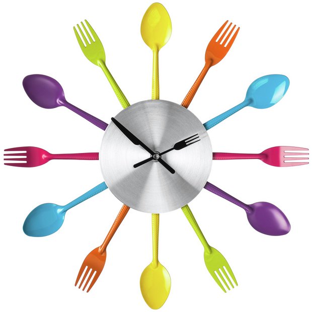 Buy Premier Housewares Coloured Cutlery Wall Clock at Argos.co.uk